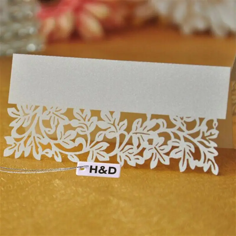 

NEW Hot 50 PCS Hollow Out Wedding Birthday Table Decoration Place Name Cards
