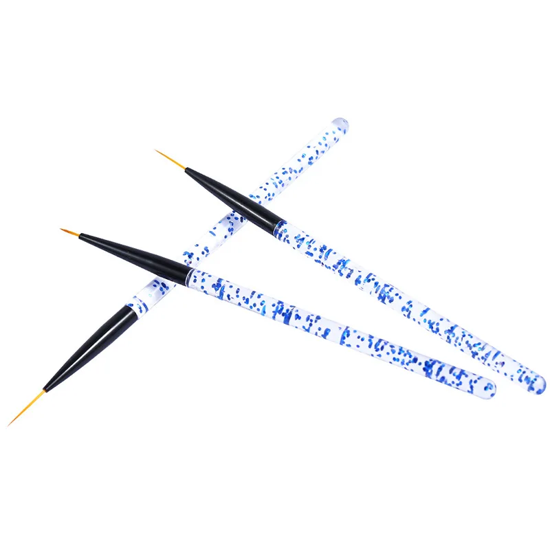 1 набор, 3 шт., Кристальные кисти для рисования ногтей, акриловая тонкая ручка-лайнер для рисования, кисти для УФ-геля, советы для резьбы, маникюрные салонные инструменты