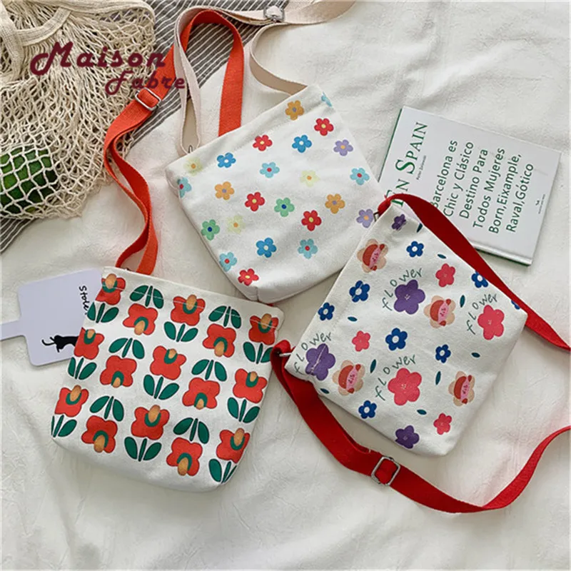 Модные женские сумки с цветочным принтом Холщовая Сумка через плечо bolsos mujer verano