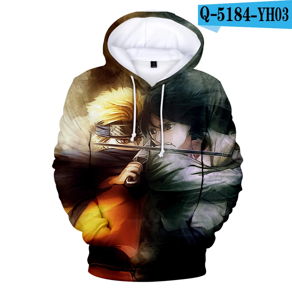 New 3D Printing Hoodie Anime Naruto Hooded Fashion Hip Hop Sweatshirt 3D Naruto Hoodies Men Pullovers Winter/Autumn Outwear - Color: 3D