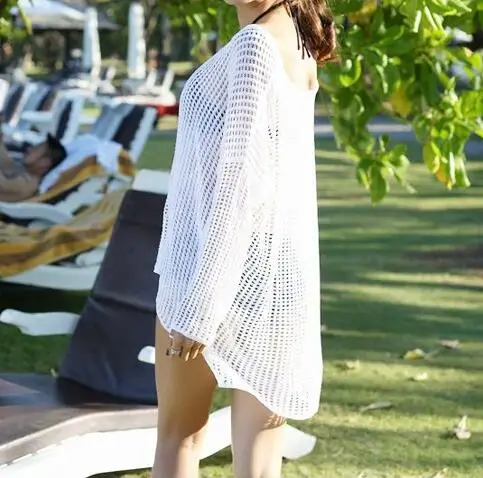

Crochet Cover up new Beach Pareo Dress Tunics for Beach Swimsuit Cover Ups 2018 Bikini cover up Ropa De Playa Beach wear
