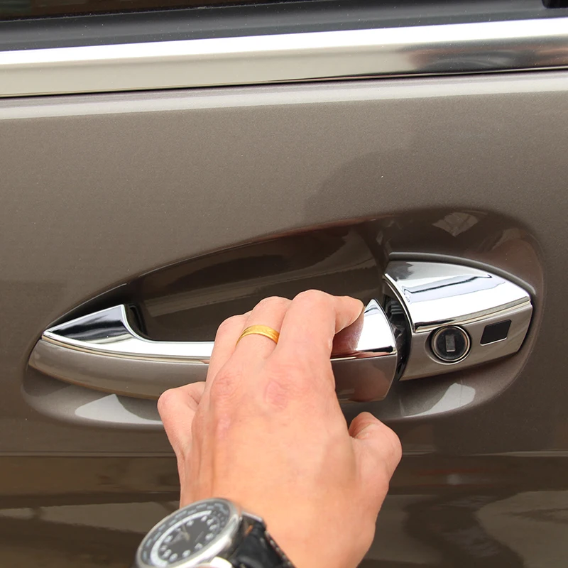 Абс хромированная боковая дверная ручка отделка дверная чаша крышка наклейки для Mercedes Benz GLK класс X204 200 260 300 2008- автостайлинг