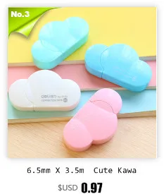 6,5 мм X 3,5 м милая маленькая Корректирующая лента Kawaii Cloud, корейские милые канцелярские принадлежности, новинка, офисные детские школьные принадлежности для детей