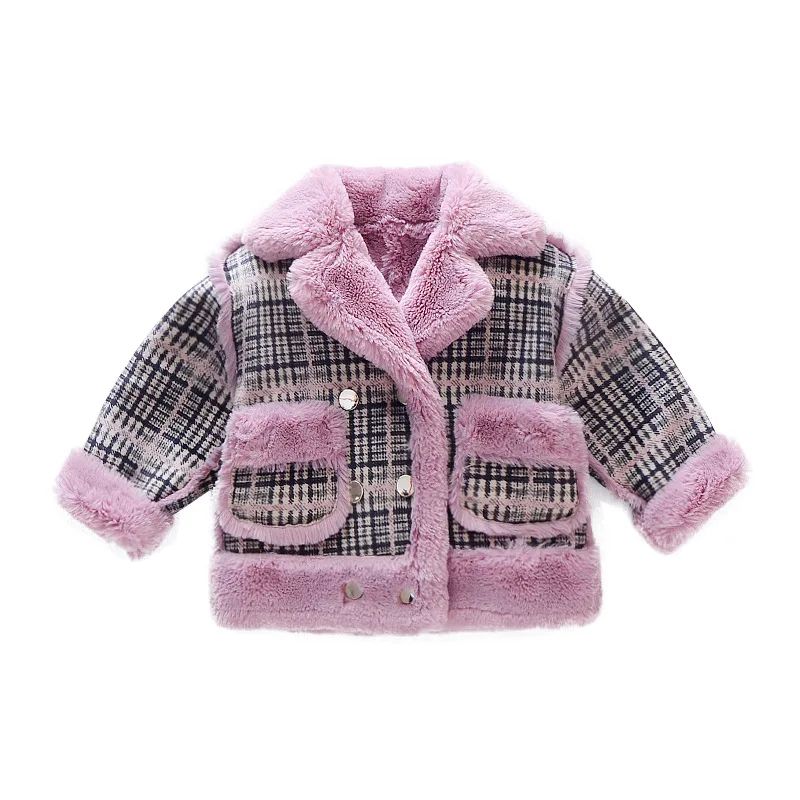 

New Winter Sunday Angora Yarn Girl Clothes For Baby Girl Clothes Thicken Kids Jacket Girl Clothes For Girl Coat