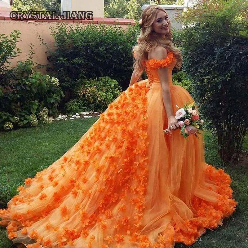 burnt orange wedding dress