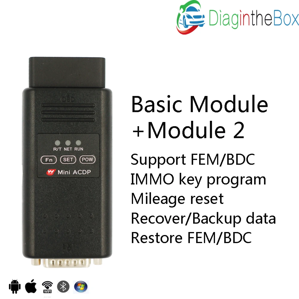 Yanhua Mini ACDP + модуль 2 поддерживает для BMW FEM/BDC key program/сброс пробега/FEM BDC restore без