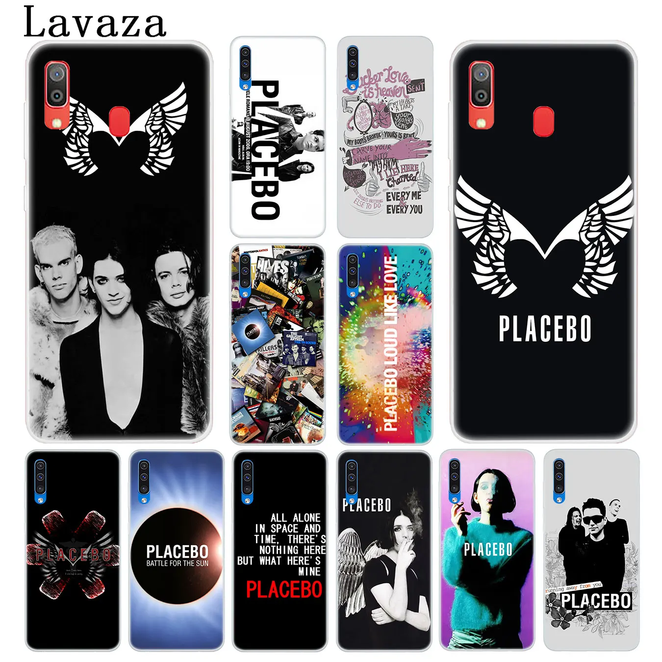 Твердый прозрачный чехол для телефона Lavaza Placebo Rock Band Samsung Galaxy A10 A20 A30 A40 A50 A60 A70 M40 M30