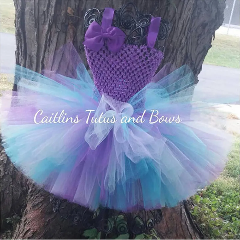 

2016 Top quality Fashion Flower girl Dresses Green Violets and Red Bow 2-8Year Cute Draped Ball Gown Wedding party Children prom