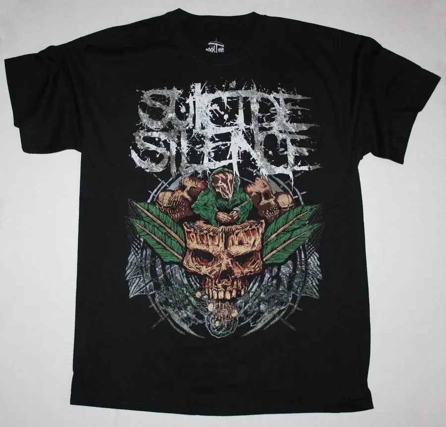 Тишина самоубийства завод DEATHCORE Митч LUCKER вражды НОВЫЙ S-XXL черная футболка Летняя