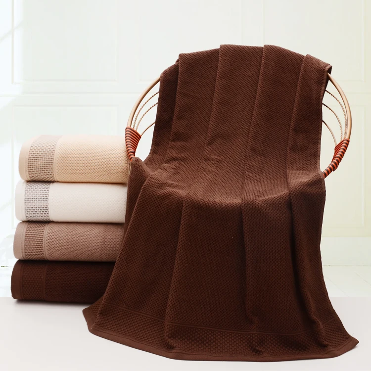 

Fast Drying Soft 4 Colors Absorbent 100% Cotton Solid Honeycomb Bath Towels Beach Towel For Adults toalha de banho serviette de