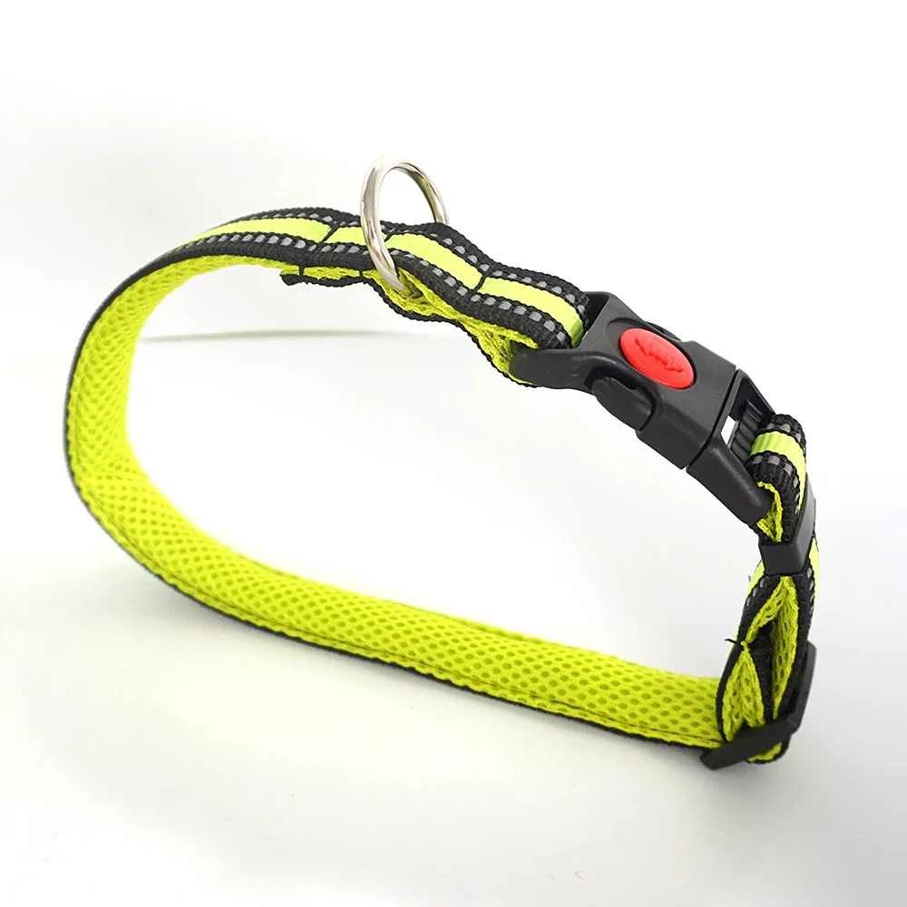 Adjustable Reflective Dog Collars Nylon Mesh Padded Reflective Collar For Dog Training Outdoor MLXL Big Size for Large Dogs (9)