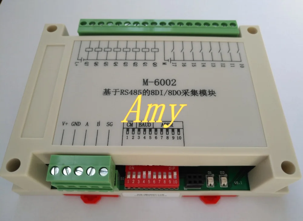 

M-6002: RS485 based 8DI/8DO digital input and output hybrid module