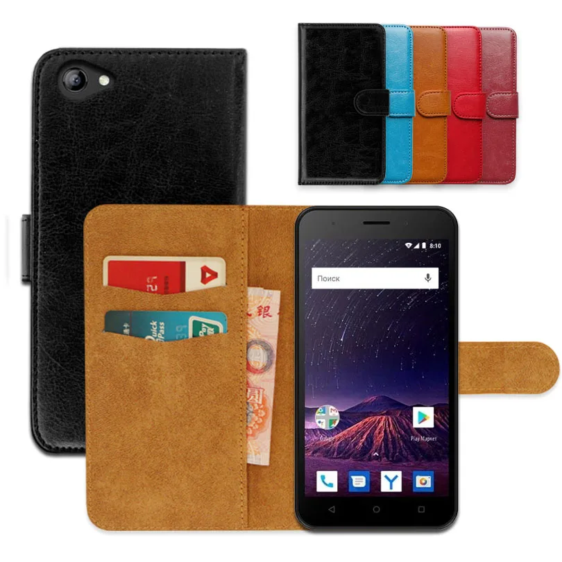 

Luxury PU Leather Exclusive Slip-resistant Flip wallet case for Vertex Impress Luck NFC (4G) Ultra-thin Phone Cover,book case