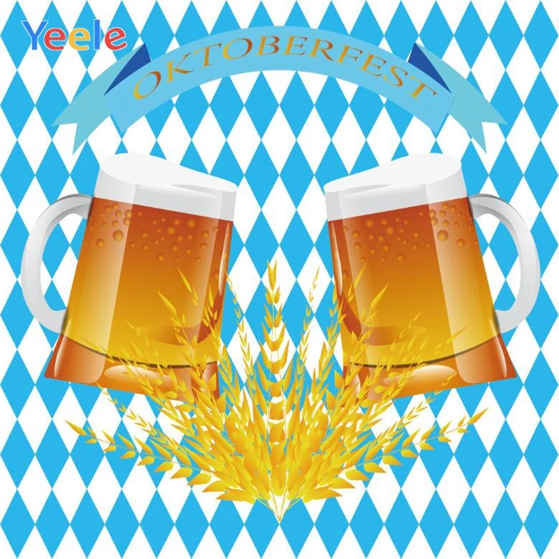

Yeele Oktoberfest Carnival Wheat Square Cloth Beer Photography Backdrops Personalized Photographic Backgrounds For Photo Studio