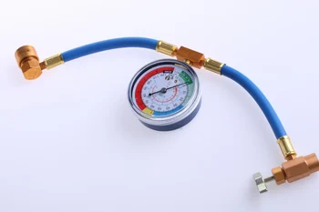 

R134a Recharge Measuring Hose Gauge Adapter A/C Refrigerant Charging Pipe Hot