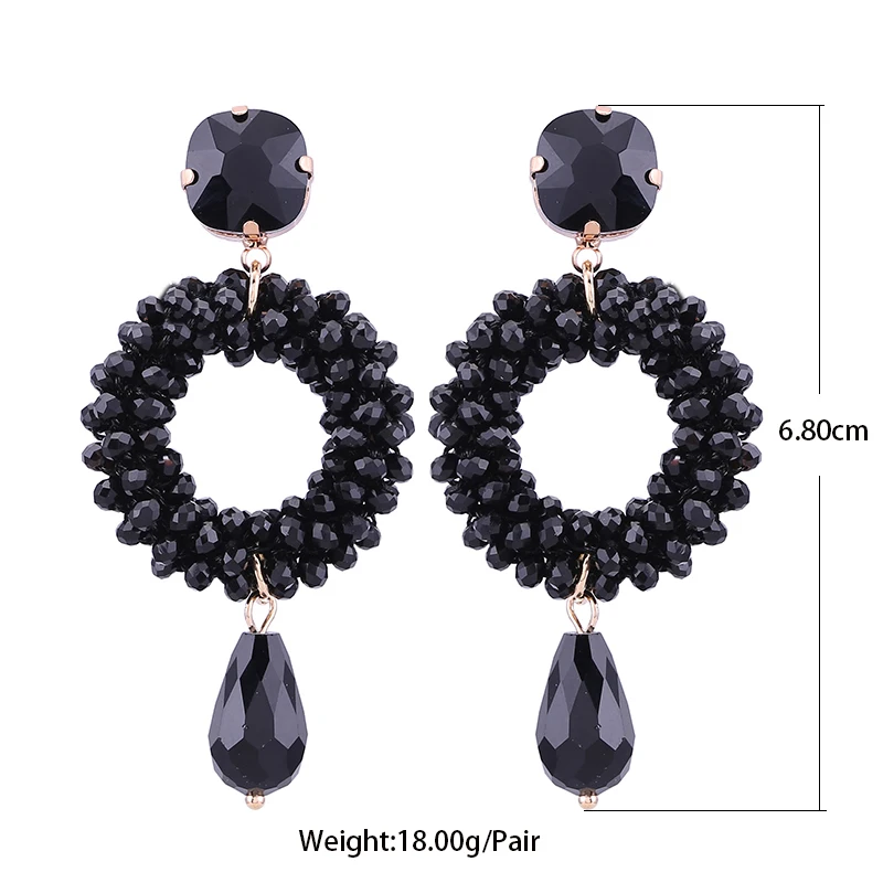 Drop Earrings for Woman black Size