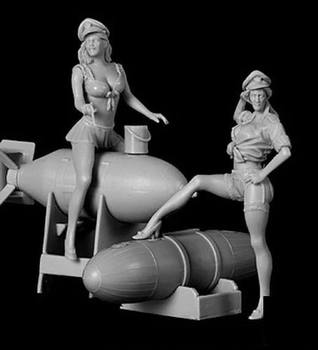 1/32 US Pin-up набор для девочек, игрушка из смолы, миниатюрный комплект для сборки, неокрашенный