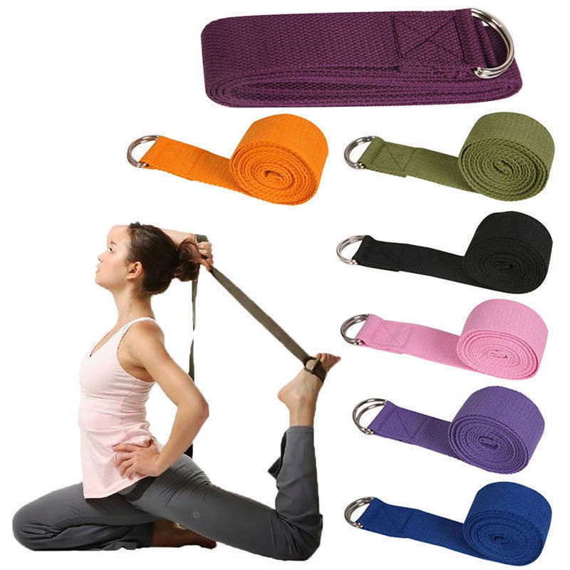 New Sport Yoga Stretch Strap D Ring Belts Gym Waist Leg Fitness