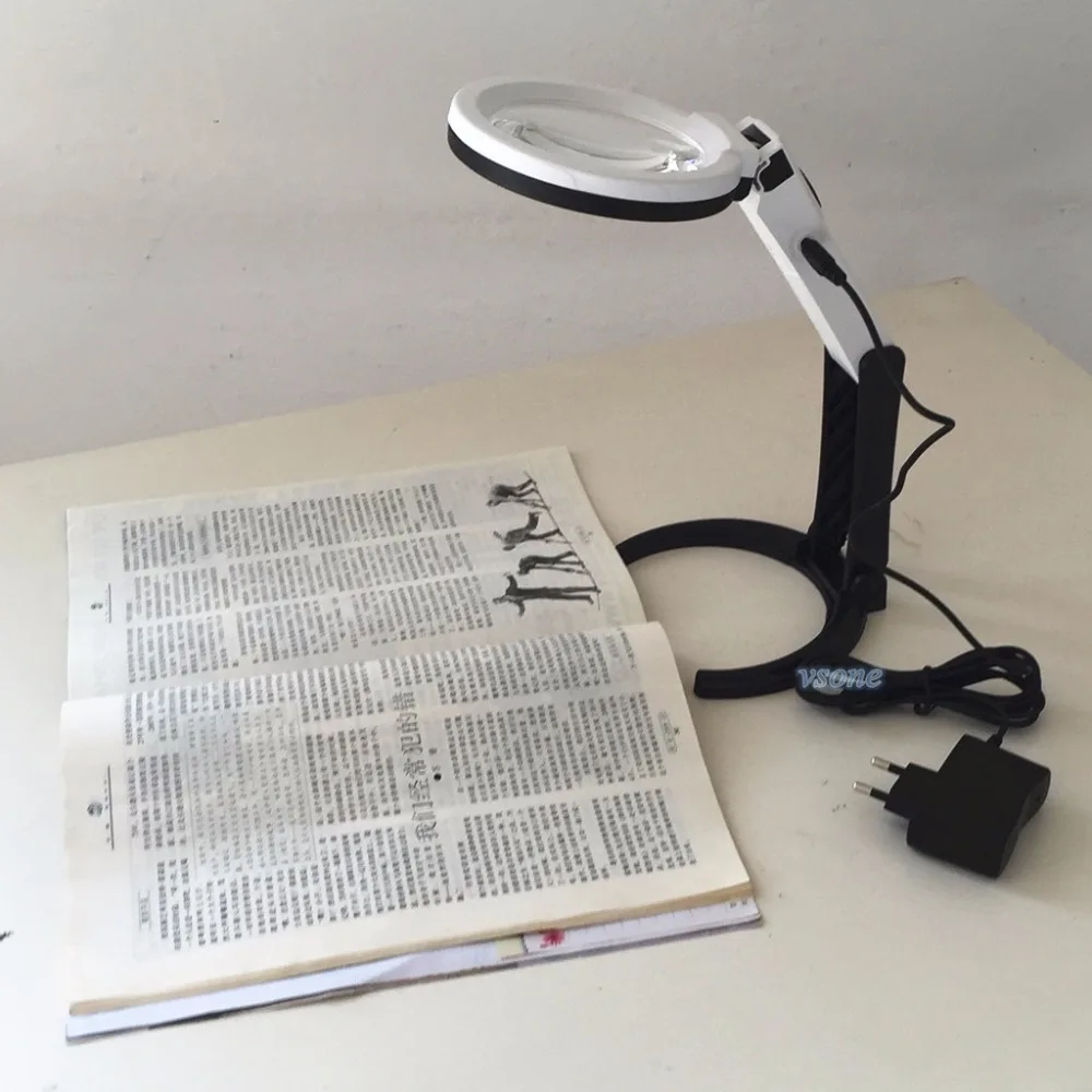 Us 18 0 2 5x 8x 85mm Lamp Magnifying Glass Desk Table Reading Magnifier With 10 Led In Magnifiers From Tools On Aliexpress 11 Double