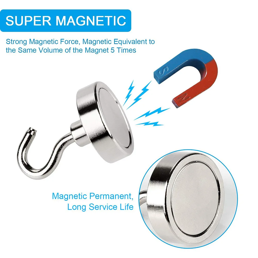 

Strong Magnetic Hook Mini Heavy Duty Hanger Durable For Home Kitchen Refrigerator TN88
