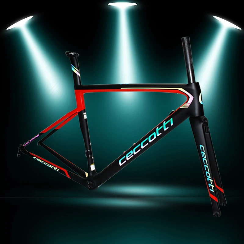 

Ceccotti brand carbon road frame reflective carbone route 2018 T1100 new model UD bike frame 44/49/52/54/56cm