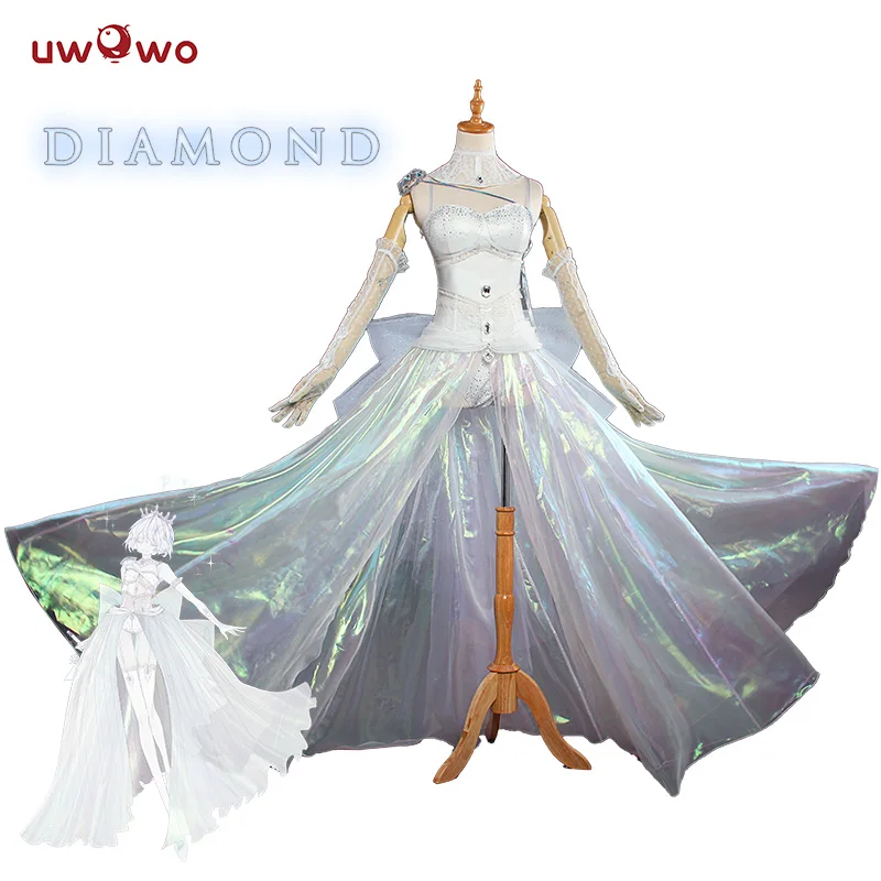 

UWOWO Diamond Houseki no Kuni Cosplay Land of the Lustrous Costume Doujin Version Diamond Dress Anime Houseki no Kuni Cosplay