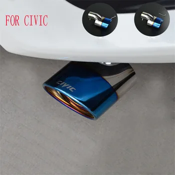 

For Honda Civic 10th Sedan 2016 2017 2018 car outlet cover muffler exterior end pipe dedicate stainless steel exhaust tip tail