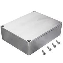 Silver Aluminium Enclosure Instrument Box Electronic Diecast Stompbox Project Box Enclosure with Screws 3 Sizes 1 pcs powder coating hot selling wall enclosure aluminum electrical distribution box 55 160 219mm aluminium enclosure box