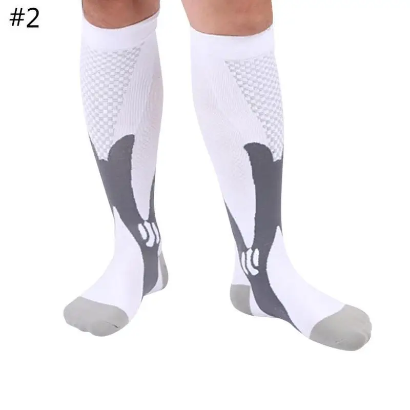 Компрессионные носки, компрессионные носки для варикозного расширения вен, женский и мужской медицинский препарат против варикозного расшрения вен, боли в ногах, гольфы - Цвет: White