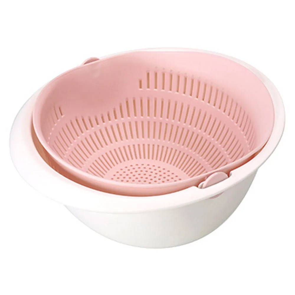 2018 High Quality Fashion Double Drain Basket Bowl Washing Kitchen