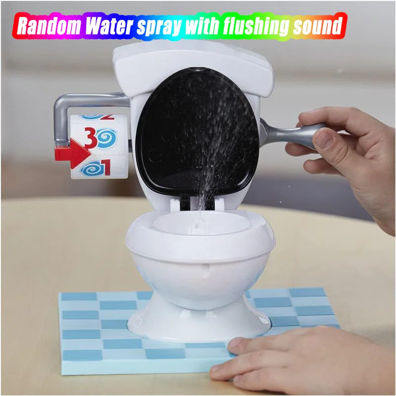 Funny Gadgets Toilet Toy With Flushing Sound and Random Water Spray ...
