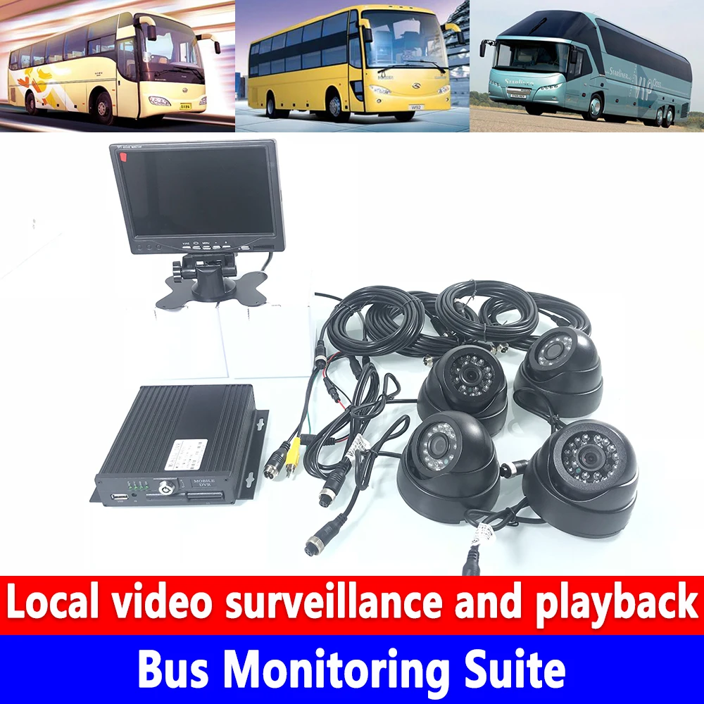  Audio e video 4 canali HD in-veicolo di sorveglianza AHD960P/HD 720 P pixel Bus Monitoraggio Suite 