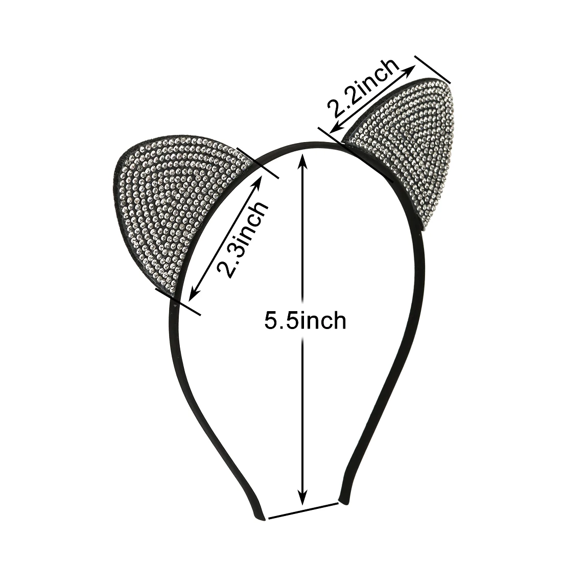 1 шт., повязка на голову с кошачьими ушками, кристалл для девушки, стразы, ободок для волос, Детские вечерние аксессуары для волос