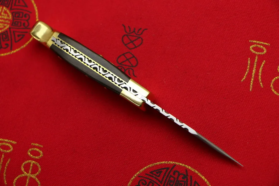 LOVOCOO# Bu# CK112 латунь+ деревянная ручка 440C Лезвие Складной Фруктовый нож охотничий Карманный Открытый EDC инструмент кухонный универсальный нож