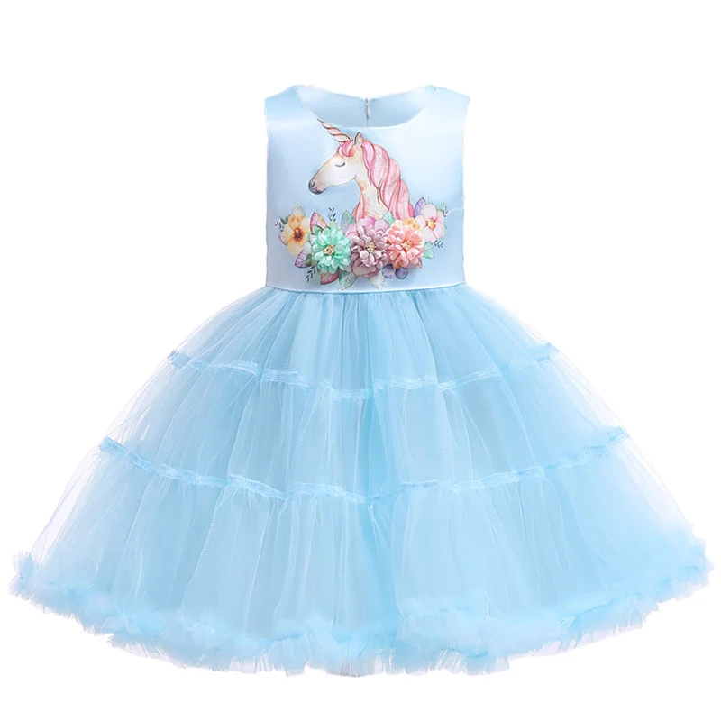 

vestido 2019 Summer Girls Unicorn Dresses For Girls Tutu Princess Party Dress Toddler Girl Birthday Wedding Dress Girls Clothing