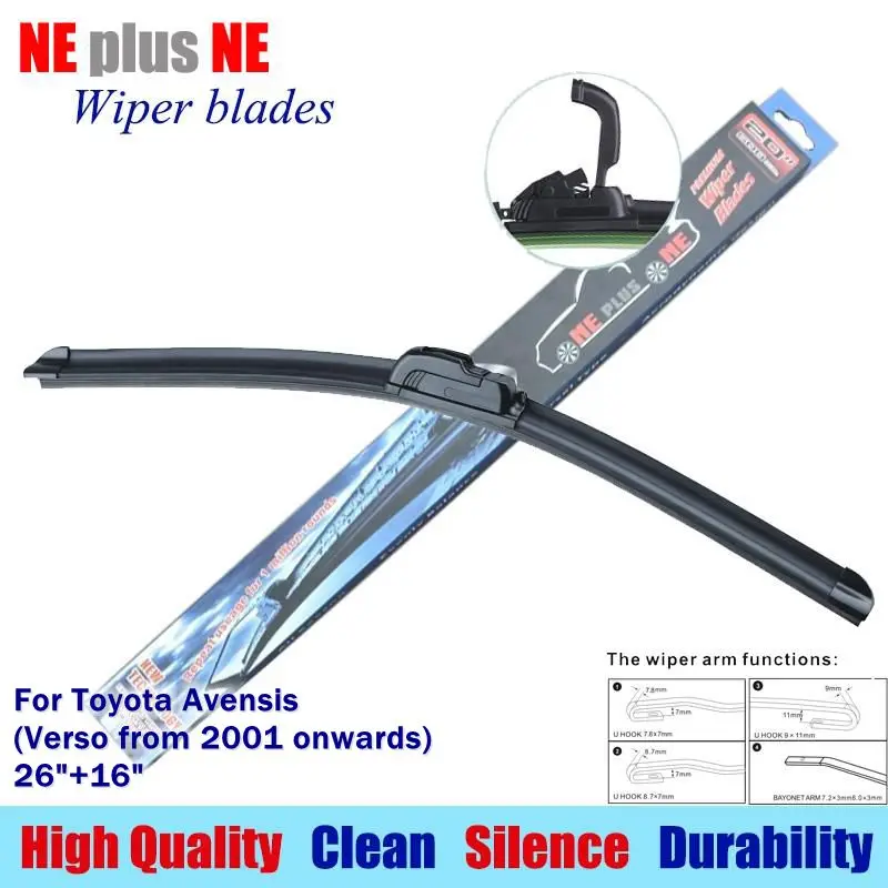 Car windscreen wiper blades for Toyota Avensis (Verso from 2001 onwards
