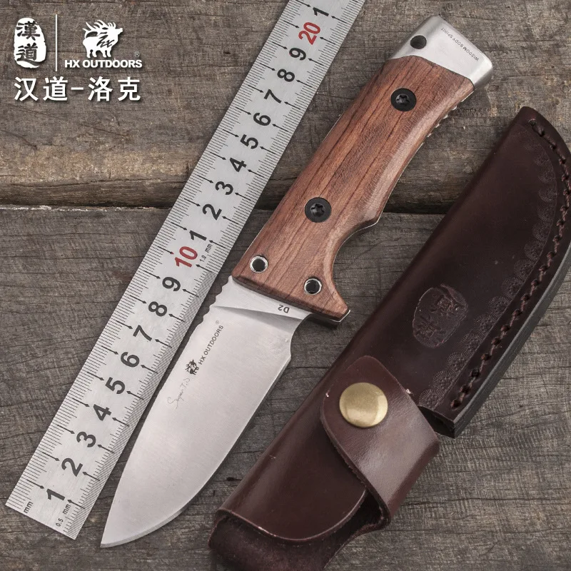 HX OUTDOORS Lok wood handle tactical high hardness straight knife wilderness survival knife self-defense outdoor knife tools цена HX OUTDOORS Lok wood handle tactical high hardness straight knife wilderness survival knife self-defense outdoor knife tools цены онлайн