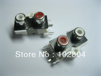 

AV Pin Jack 2 Color RCA Female Audio Video AV Socket Connector AV2-9 50pcs per Lot