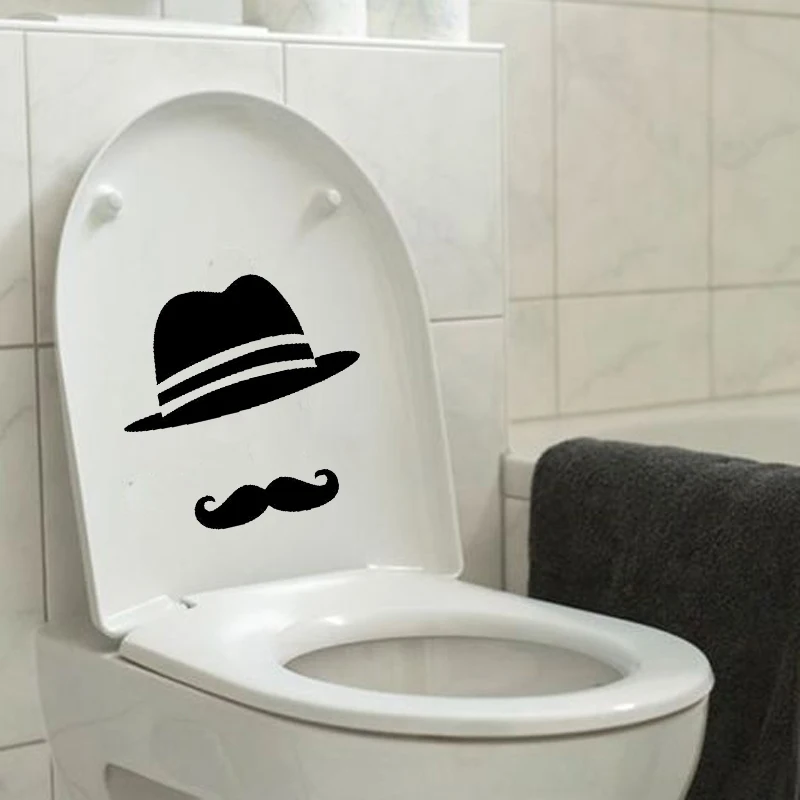 

Hats Man Home Decor Bathroom Vinyl Wall Decals Toilet Stickers 6WS0014