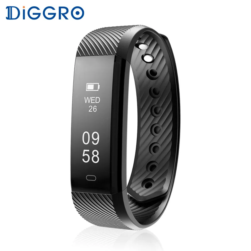 Diggro ID115HR Wristband Heart Rate Monitor Smart Bracelet Band FitnessTracker Waterproof Bluetooth for Android IOS VS Fitbits