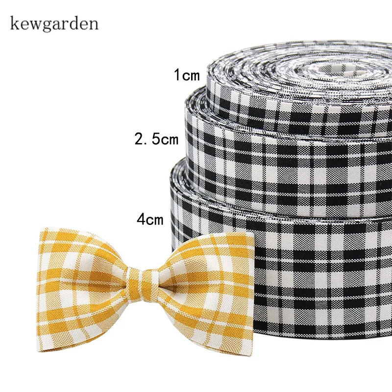 Kewgarden DIY лента с бантом для колледжа клетчатая полоса сетчатая ткань разных слоев