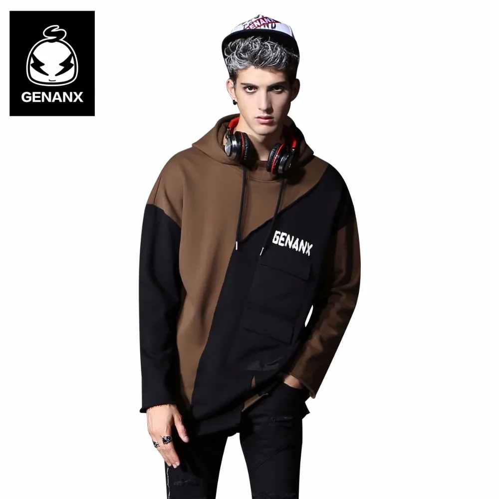 Genanx Brand Streetwear Panelled Patchwork Packet