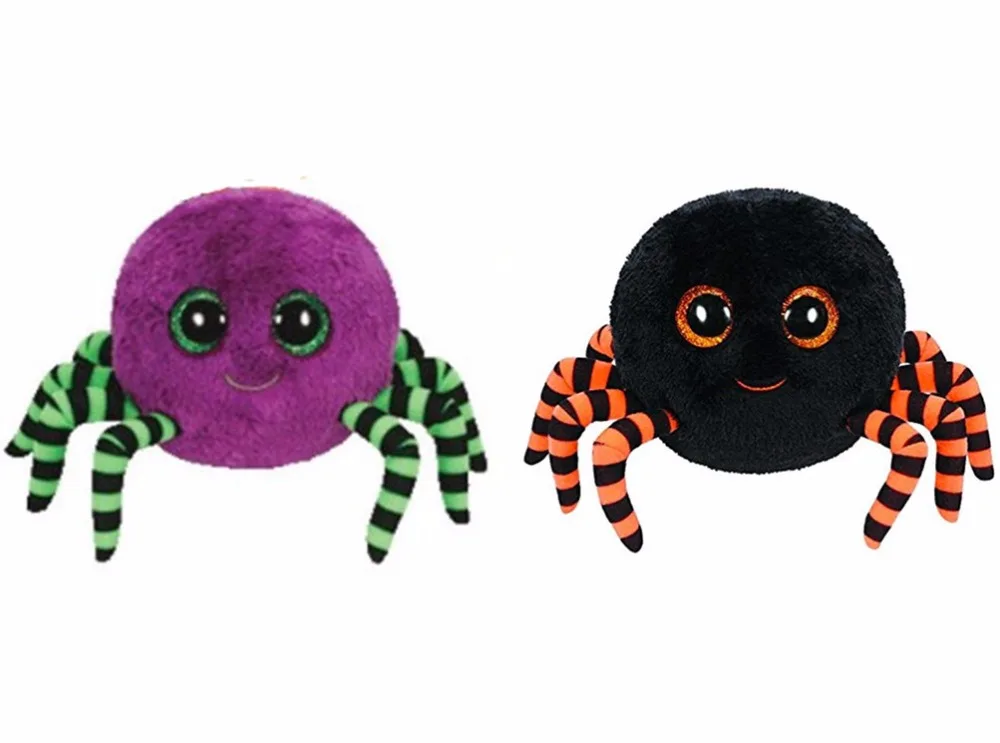 

Purple Black Crawly Halloween Spider Plush Animals Cute Big Eyed Stuffed Animal Soft Toys for Children Kids Gifts