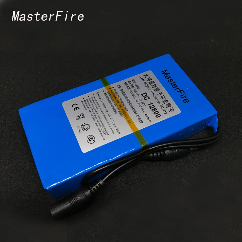 MasterFire 2pcs/lot Portable 12V Super Rechargeable Polymer Lithium Battery Pack DC for CCTV Camera 8000mAh Batteries Cell
