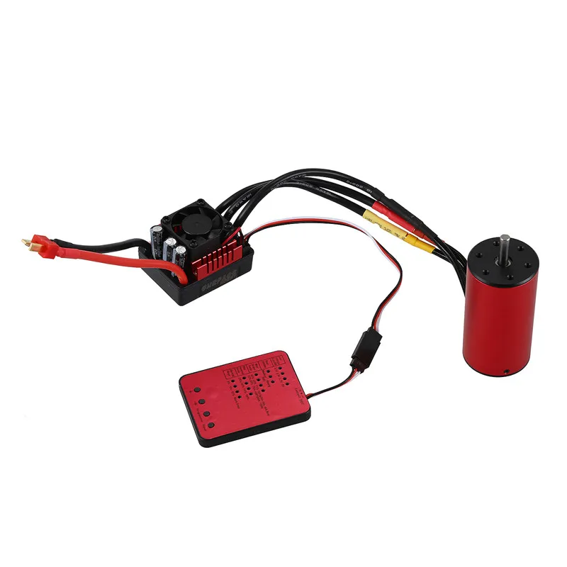

SURPASS HOBBY S3670 2150KV Sensorless Brushless Motor 120A Brushless ESC and Program Card Combo Set for 1/8 RC Car Truck