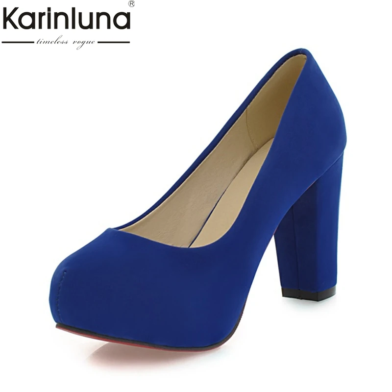 

Karinluna 2019 Brand dropship plus Size 34-43 concise women's Shoes woman High Heels Shoes elegant Slip On lady Woman Pumps