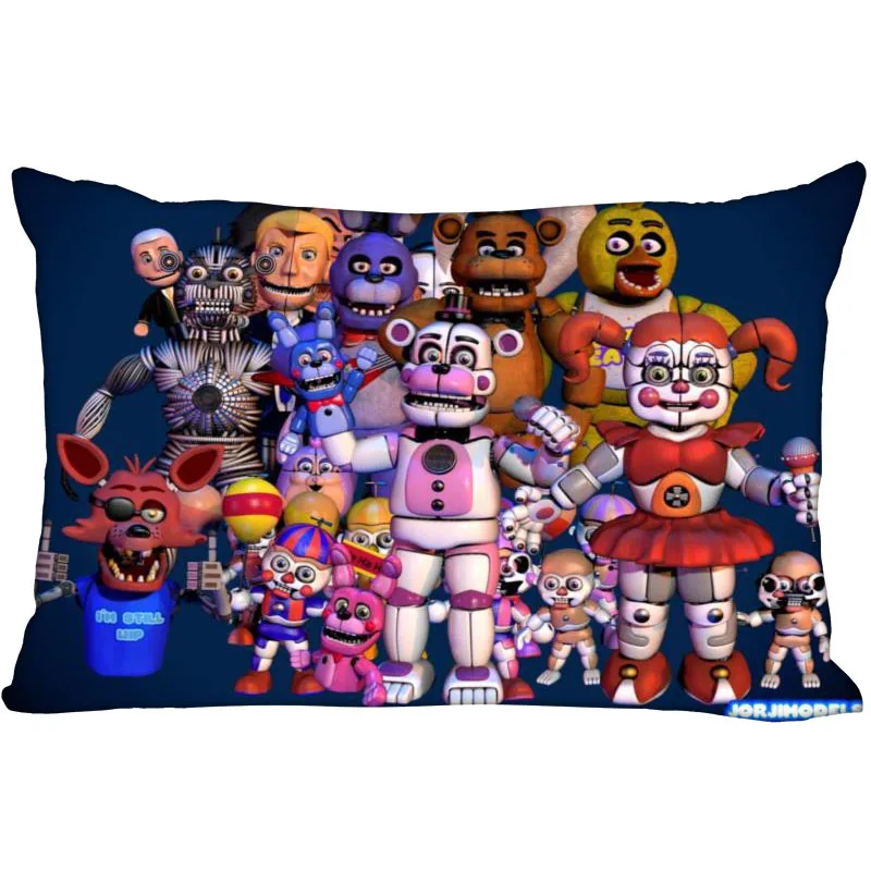 

Five Nights at Freddy's Pillow Cover Bedroom Home Office Decorative Pillowcase Rectangle Zipper Pillow cases Satin Soft No Fade