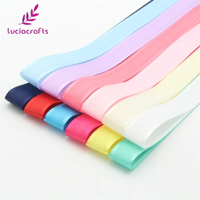 

Lucia crafts 5y/6y 25mm Double Face Grosgrain Ribbons Bow Craft Wrapping DIY Accessories Wedding Party Decoration S0708