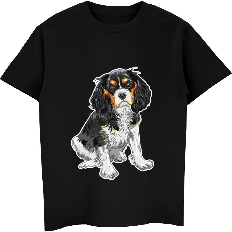 Cavalier King Charles Spaniel Graphic Cotton Casual Tee - Unisex Streetwear T-Shirt