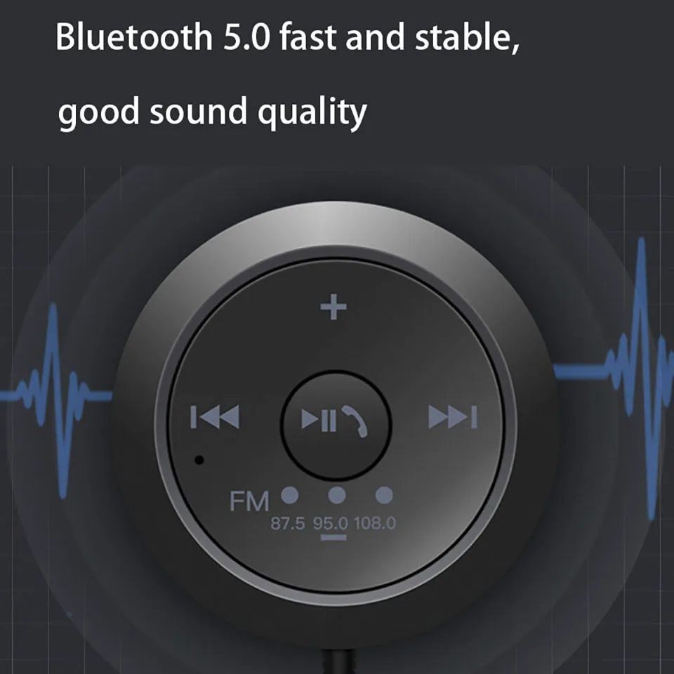 Новый AUX Bluetooth 5,0 беспроводной аудио приемник музыкальный адаптер мм 3,5 мм разъем USB поддержка светодио дный FM LED Handsfree AUX динамик беспроводной